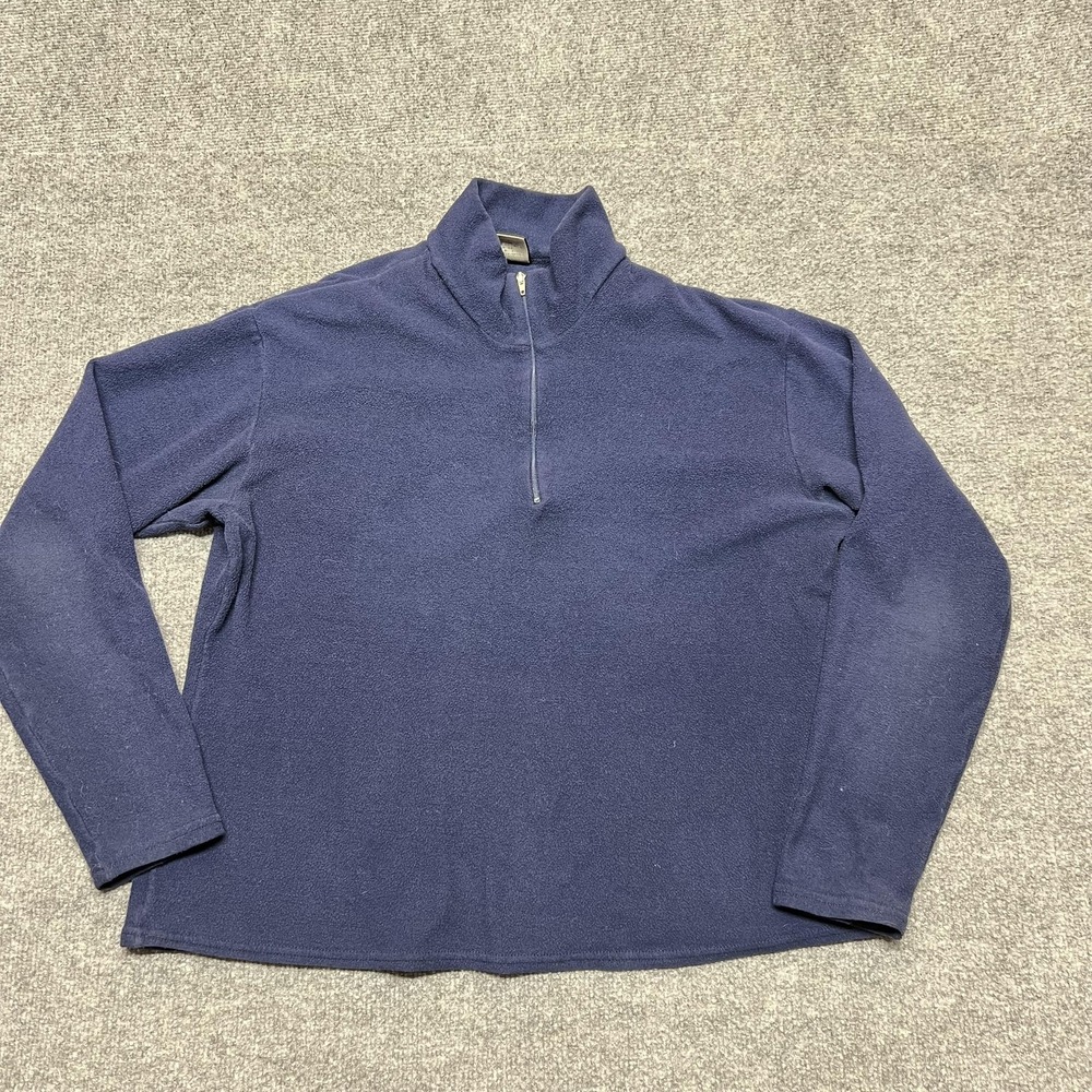 Vintage Patagonia Capilene Pullover Mens Large Blue 1/4 Zip Fleece Shirt USA